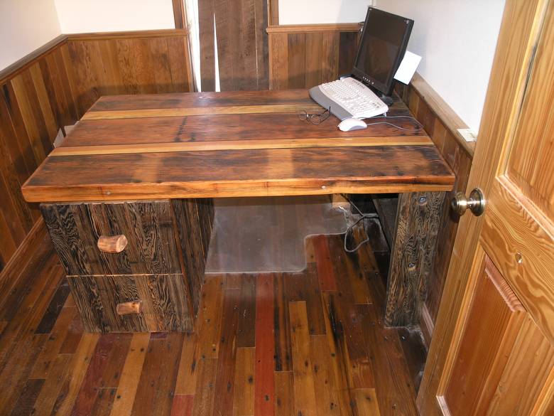 Picklewood Bottoms Desk and Greenheart Flooring